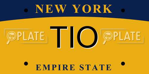 TIO New York License Plate