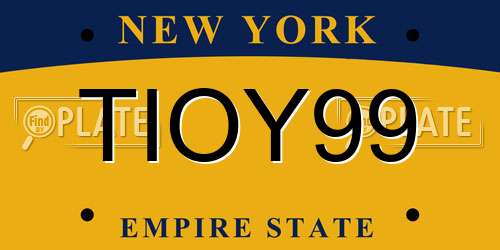 TIOY99 New York License Plate