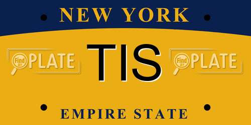 TIS New York License Plate