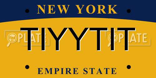 TIYYTIT New York License Plate