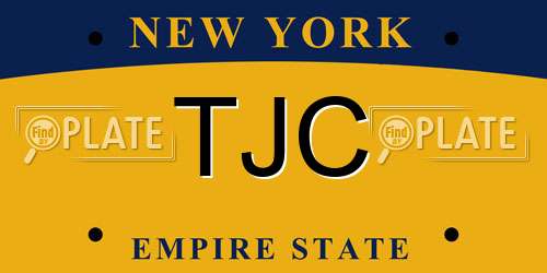 TJC New York License Plate