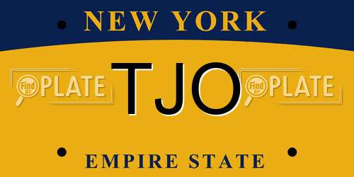 TJO New York License Plate