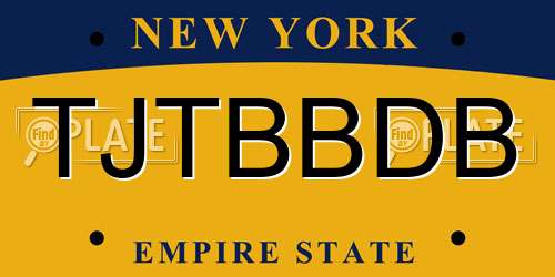TJTBBDB New York License Plate