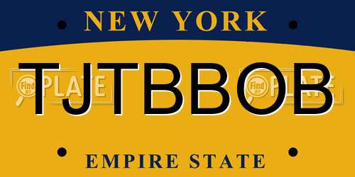 TJTBBOB New York License Plate