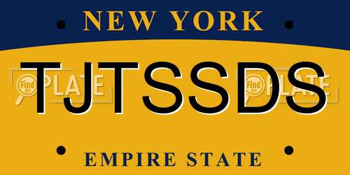 TJTSSDS New York License Plate