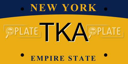 TKA New York License Plate