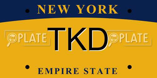 TKD New York License Plate