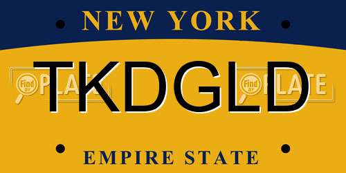 TKDGLD New York License Plate