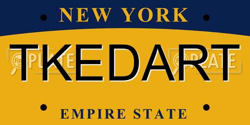 TKEDART New York License Plate