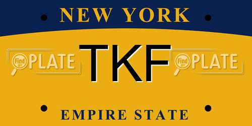 TKF New York License Plate