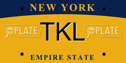 TKL New York License Plate