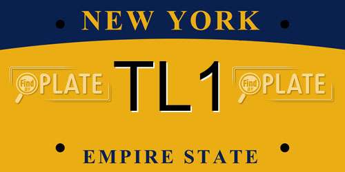 TL1 New York License Plate