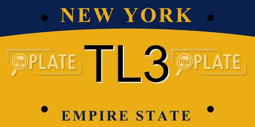TL3 New York License Plate