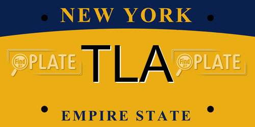 TLA New York License Plate