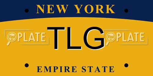 TLG New York License Plate