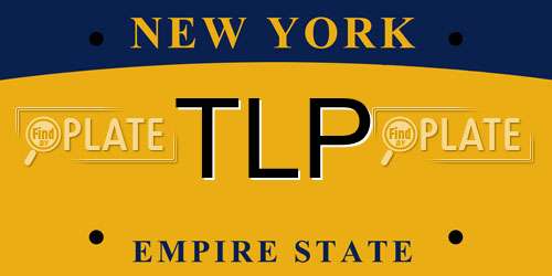 TLP New York License Plate
