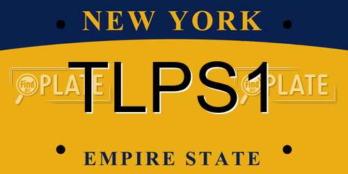 TLPS1 New York License Plate