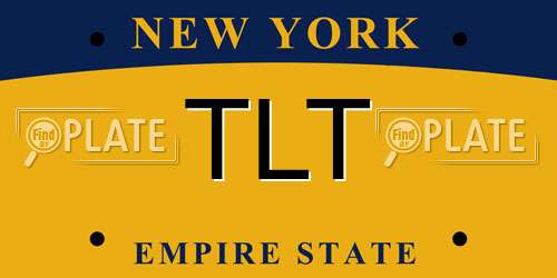 TLT New York License Plate