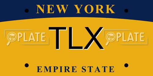TLX New York License Plate