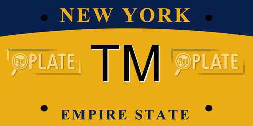 TM New York License Plate