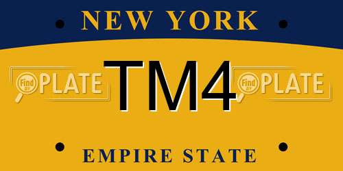 TM4 New York License Plate