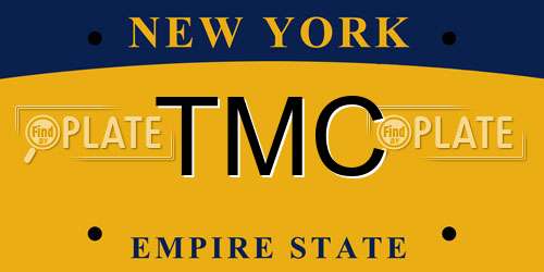 TMC New York License Plate