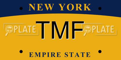 TMF New York License Plate