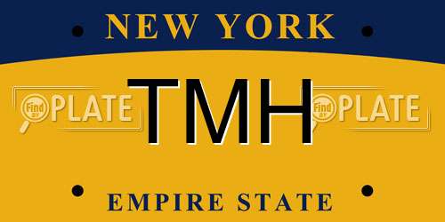 TMH New York License Plate