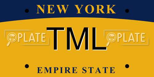 TML New York License Plate