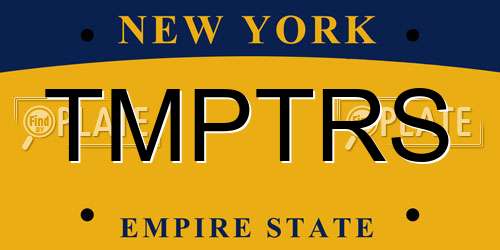 TMPTRS New York License Plate