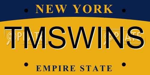TMSWINS New York License Plate