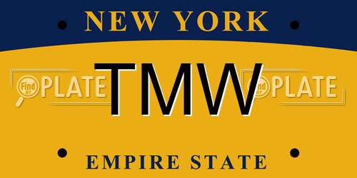 TMW New York License Plate