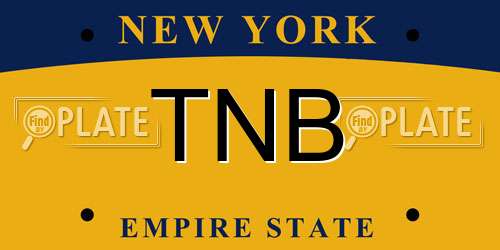 TNB New York License Plate