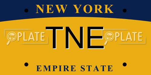 TNE New York License Plate