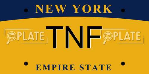 TNF New York License Plate
