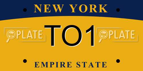 TO1 New York License Plate