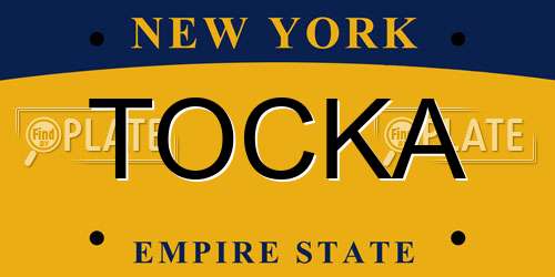 TOCKA New York License Plate