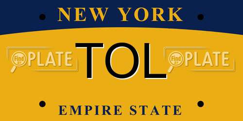 TOL New York License Plate