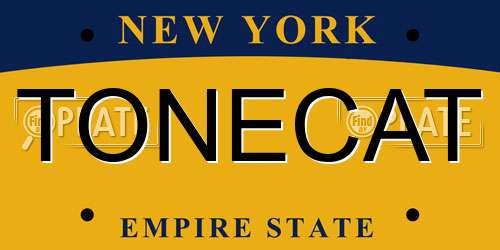 TONECAT New York License Plate