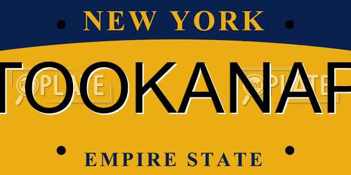 TOOKANAP New York License Plate