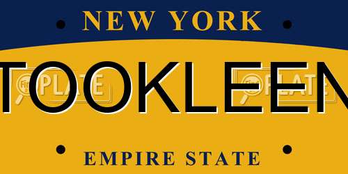 TOOKLEEN New York License Plate