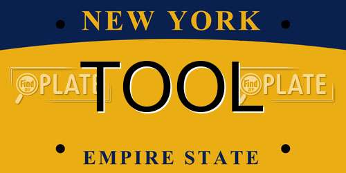 TOOL New York License Plate