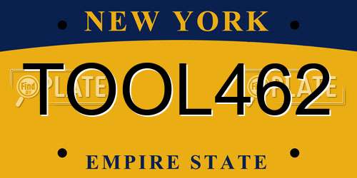 TOOL462 New York License Plate