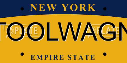 TOOLWAGN New York License Plate