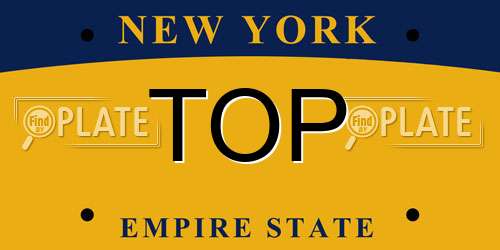 TOP New York License Plate
