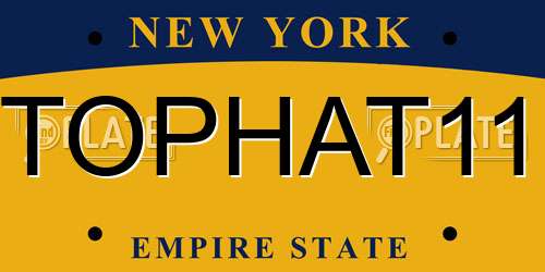 TOPHAT11 New York License Plate