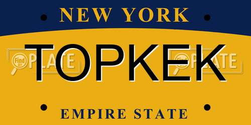 TOPKEK New York License Plate