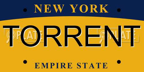 TORRENT New York License Plate