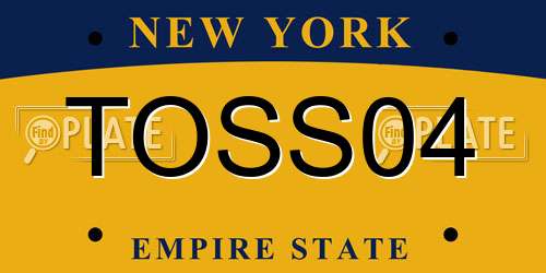 TOSS04 New York License Plate