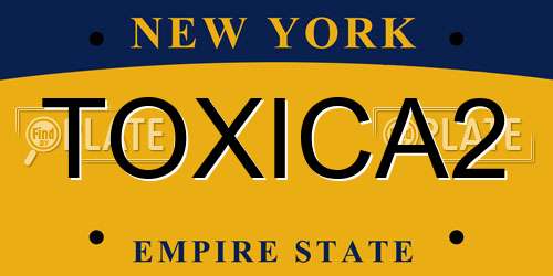 TOXICA2 New York License Plate